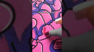 Drawing, but I Can Only Use 2 Colors…(Marker Challenge) #shorts