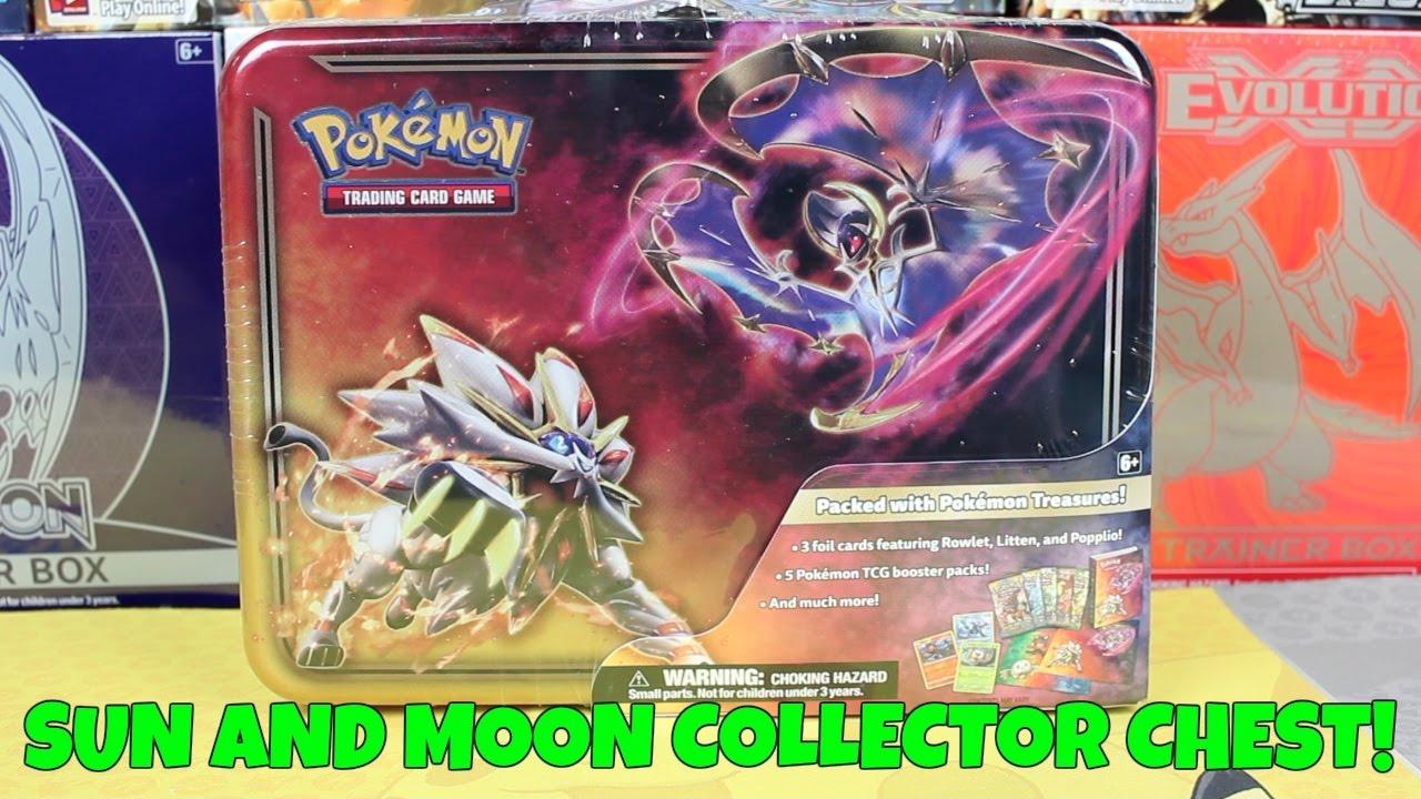 Pokemon Sun and Moon Collector's Chest Tin Opening