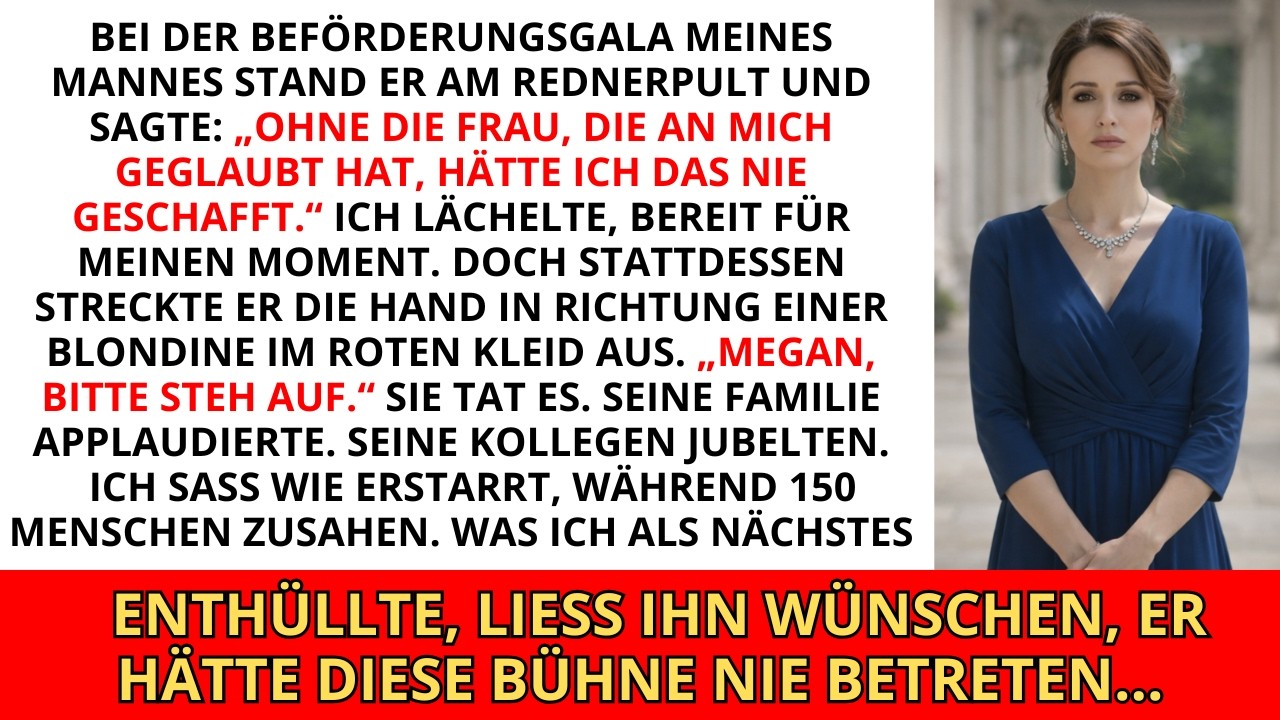 Mein Mann bedankte sich bei seiner Geliebten statt bei mir auf seiner Beförderungsgala – was ich...
