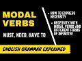 Modal Verbs expressing NECESSITY - MUST, NEED, HAVE TO