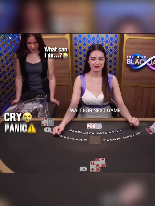 “How Am I gonna explain this”🥺 says shuffler. #online #casino #blackjack