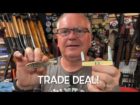 Trade deal from @blackswampbladeswap just in time for #amberbone week @NewAgainKnifeReviews