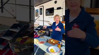 How to Make Roasted Pears with Prosciutto and Honey at the Campground #shorts
