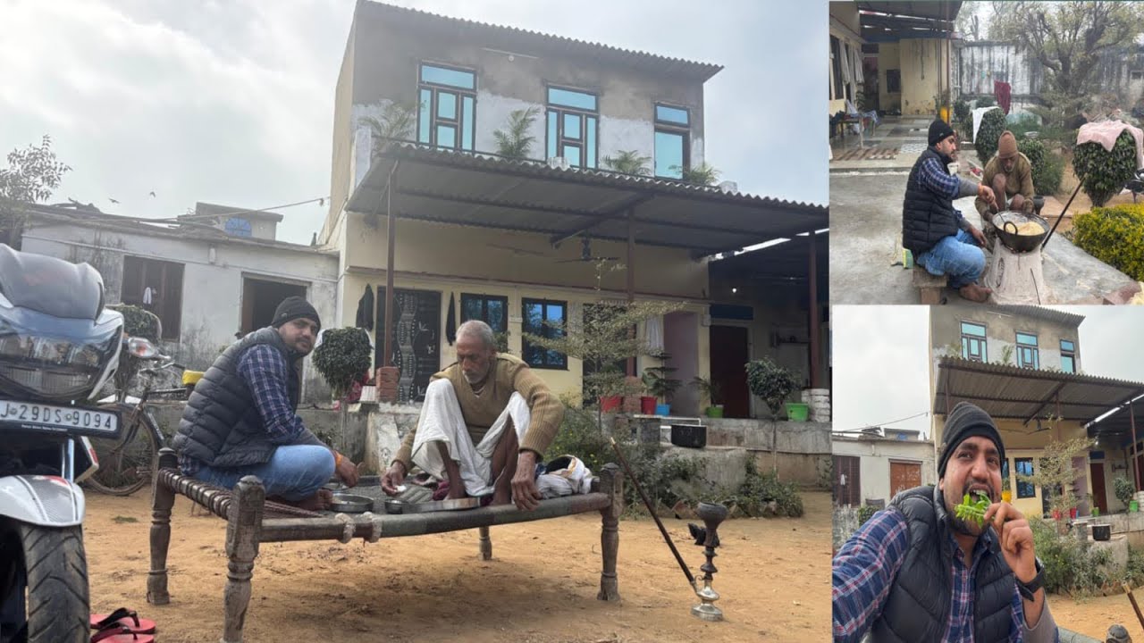 गांव का देशी खान पान | पिताजी के साथ |Gajraj Meena Santha | Jan 2026 | 