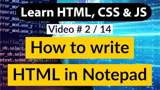 How to write HTML CSS JS in notepad - Learn HTML easily screenshot 5