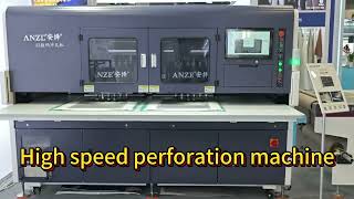high speed perforation machine for leather punching #perforatingmachine #leatherpunching #factory