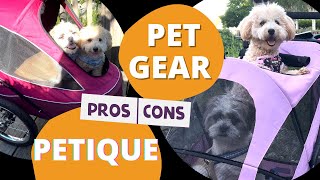 Petique (bad brakes) VS Pet Gear (bad window) All Terrain Jogger. Best Dog Stroller Pros/Cons Review