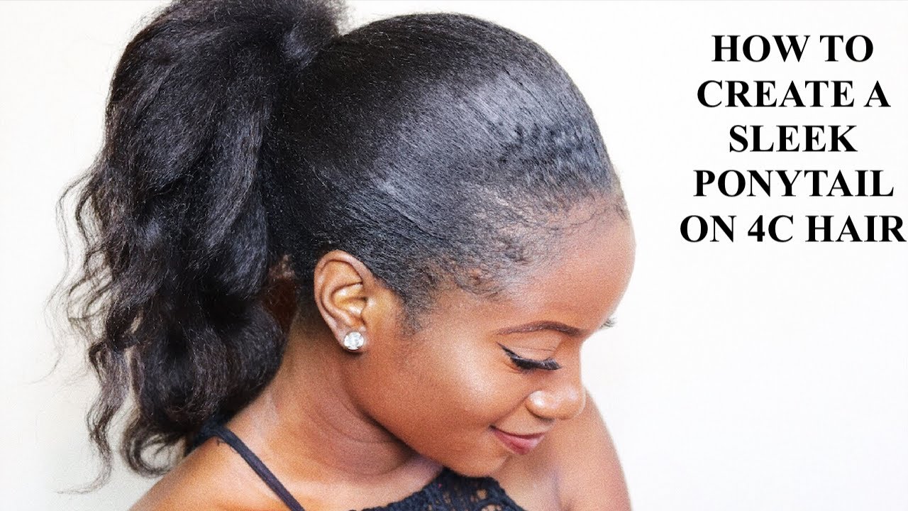 Diy Sleek Natural Ponytail On 4c Hair