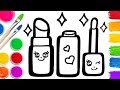 Drawing and Coloring a Lipstick | Easy acrylic painting