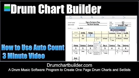 How to Use the Auto Count Feature Available in Drum Chart Builder