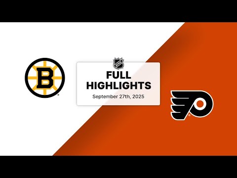 NHL Highlights | Bruins vs. Flyers | September 27, 2025