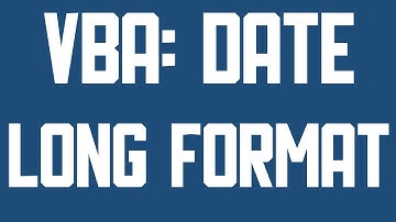 VBA Retrieve date with a long format
