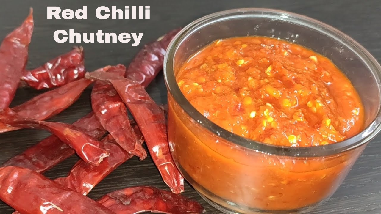 Red chilli chatney | Red Chilli Garlic Chutney | सूखी लाल मिर्च की चटनी ...