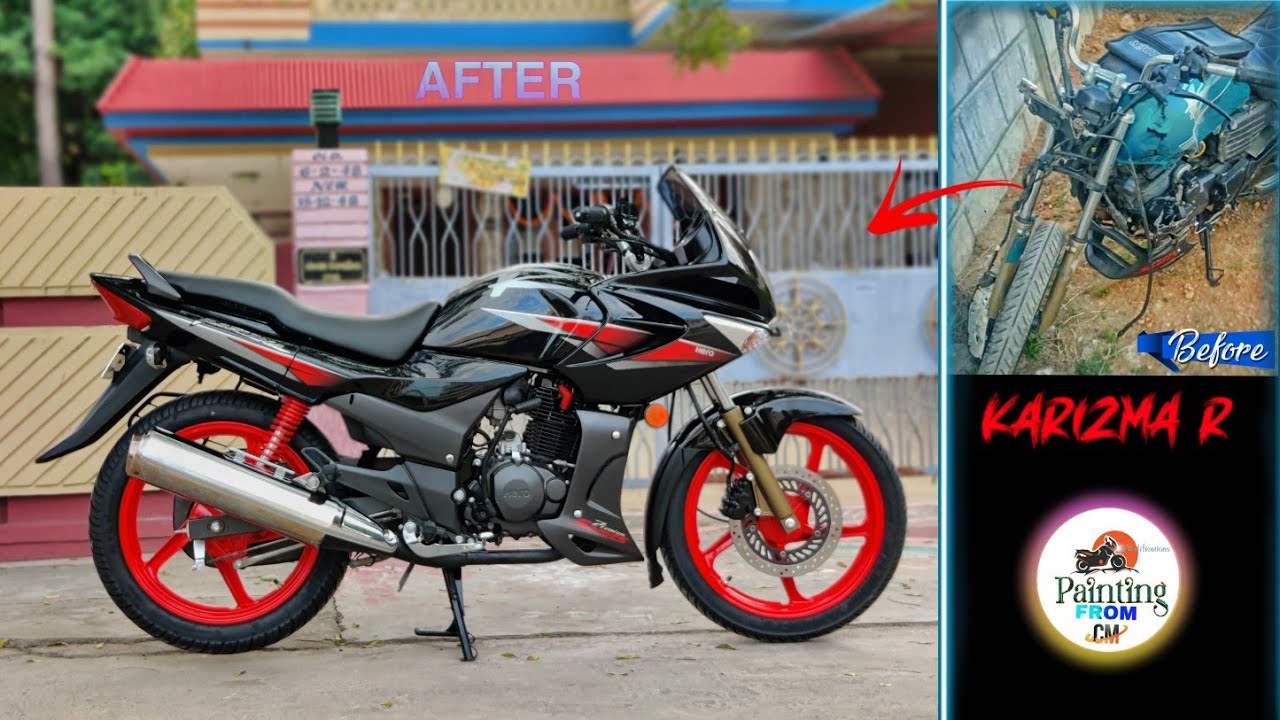 Hero Karizma R Orange And Black Special Edition Modification By Painting From Cm