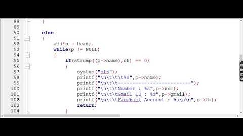 "Phone book" or "Contact list" mini project in C using Data-Structure(Source Code)