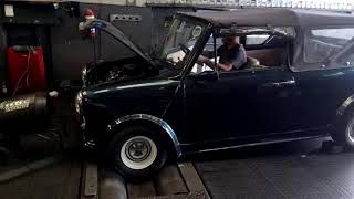Mini in for STD tune carb and timing first run made 38kws 107nm after tuning left with 42kws 109nm