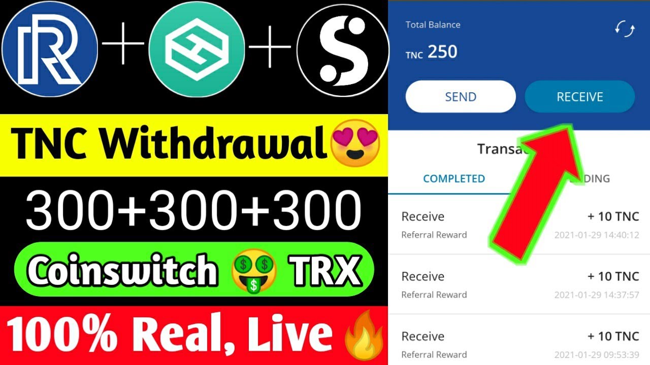 🔥 Real Research App TNC Withdraw kaise kare | CoinSwitch App TRX problem | survey unlimited tricks