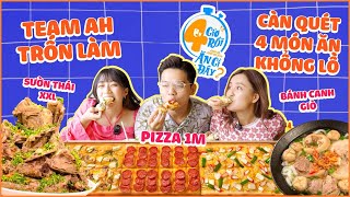 Càn quét 4 món ăn SIÊU TO KHỔNG LỒ: Pizza 1m tận 8 người ăn, sườn cay XXL ?!?