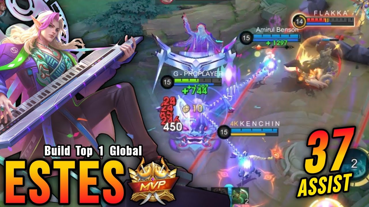 37 Assist!! Estes NonStop Roaming & Ganking!! - Build Top 1 Global Estes ~ MLBB
