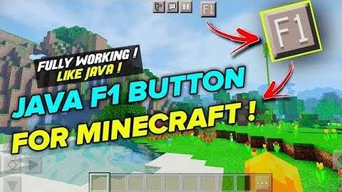 JAVA F1 BUTTON MOD FOR MINECRAFT PE || 1.18 ||