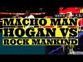 HOGAN &amp; RANDY SAVAGE VS  THE ROCK &amp; MANKIND