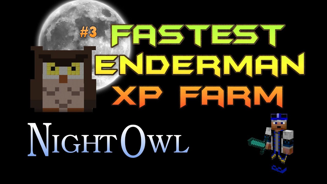 Fastest Minecraft Enderman XP Farm with Superfast Book Enchantment