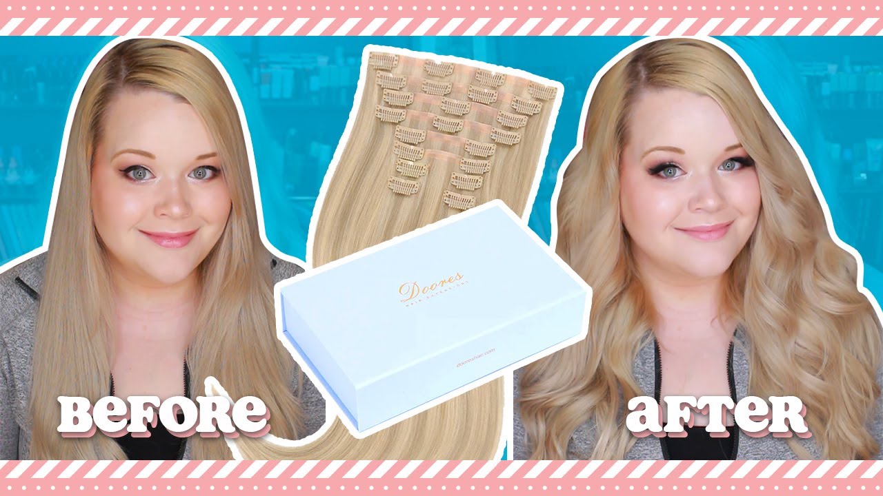 Doores Hair Ultra Seamless Clip In Extensions REVIEW & TRY ON | Ash Blonde/Platinum Blonde