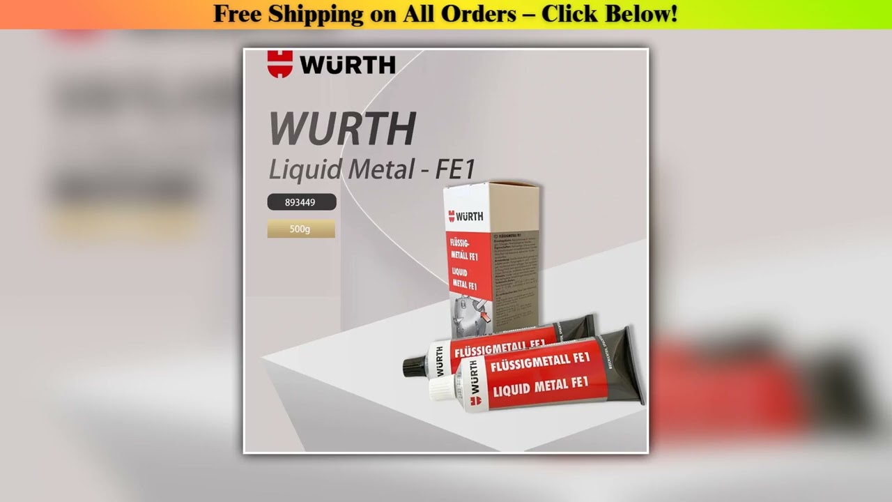 500g Original Wurth Liquid Metal FE 1 Steel Putty Repair Adhesive Fast-acting Repair AB Glue