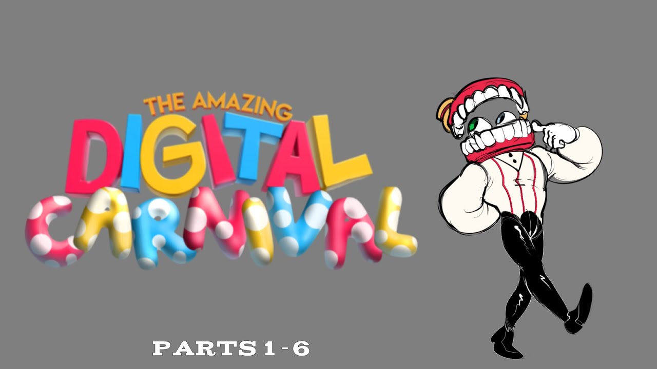 The amazing digital carnival AU comic, parts 1-6
