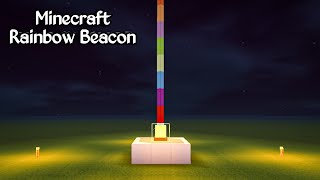 Minecraft Rainbow Beacon Tutorial #shorts