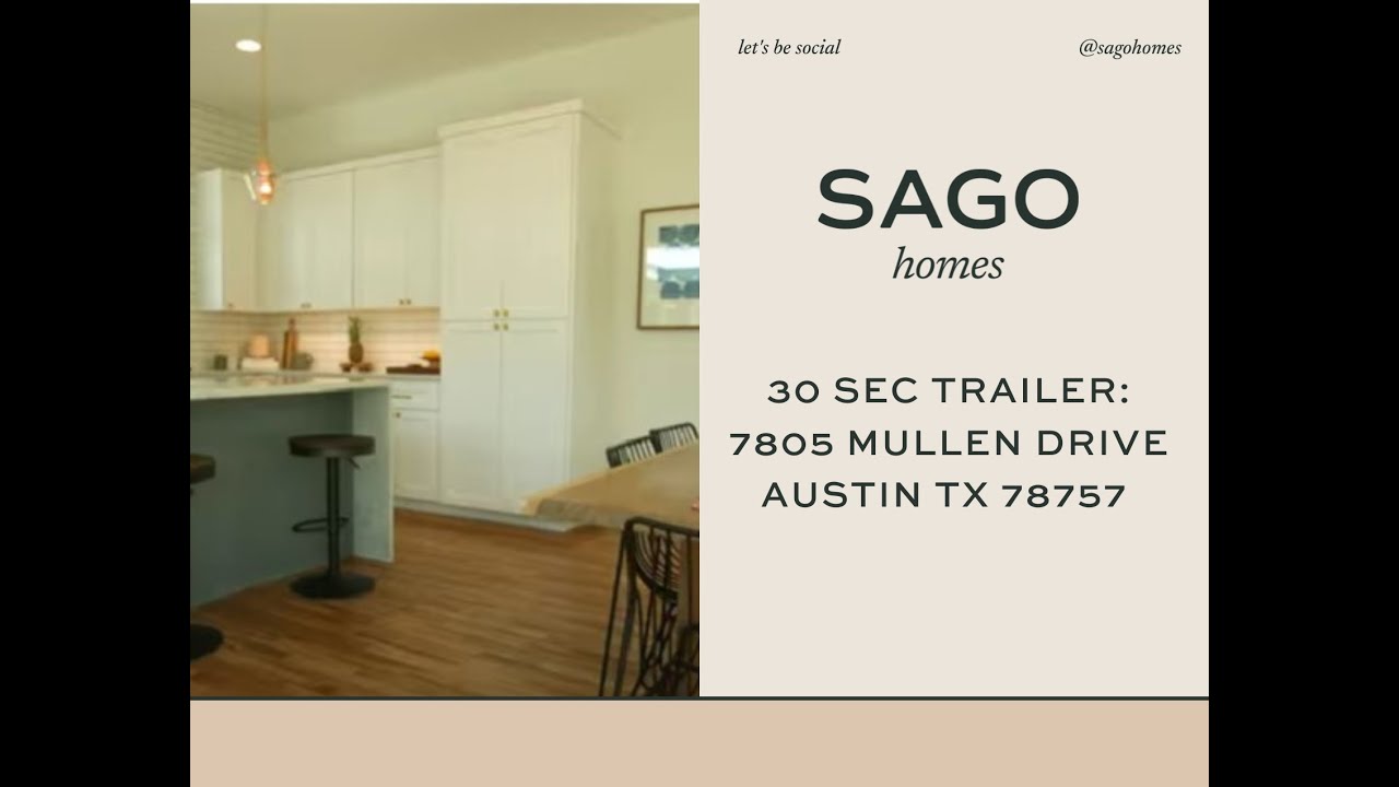 30 SEC TRAILER: 7805 Mullen Drive Austin TX 78757 | Central Austin TX Homes for Sale