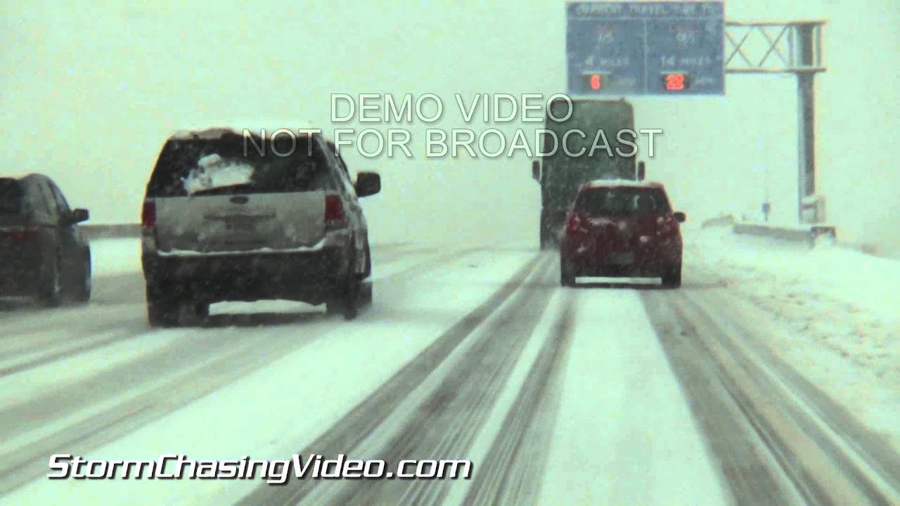 1/5/2014 Indianapolis, IN  Heavy Snow Traffic Travel Hazard B-Roll