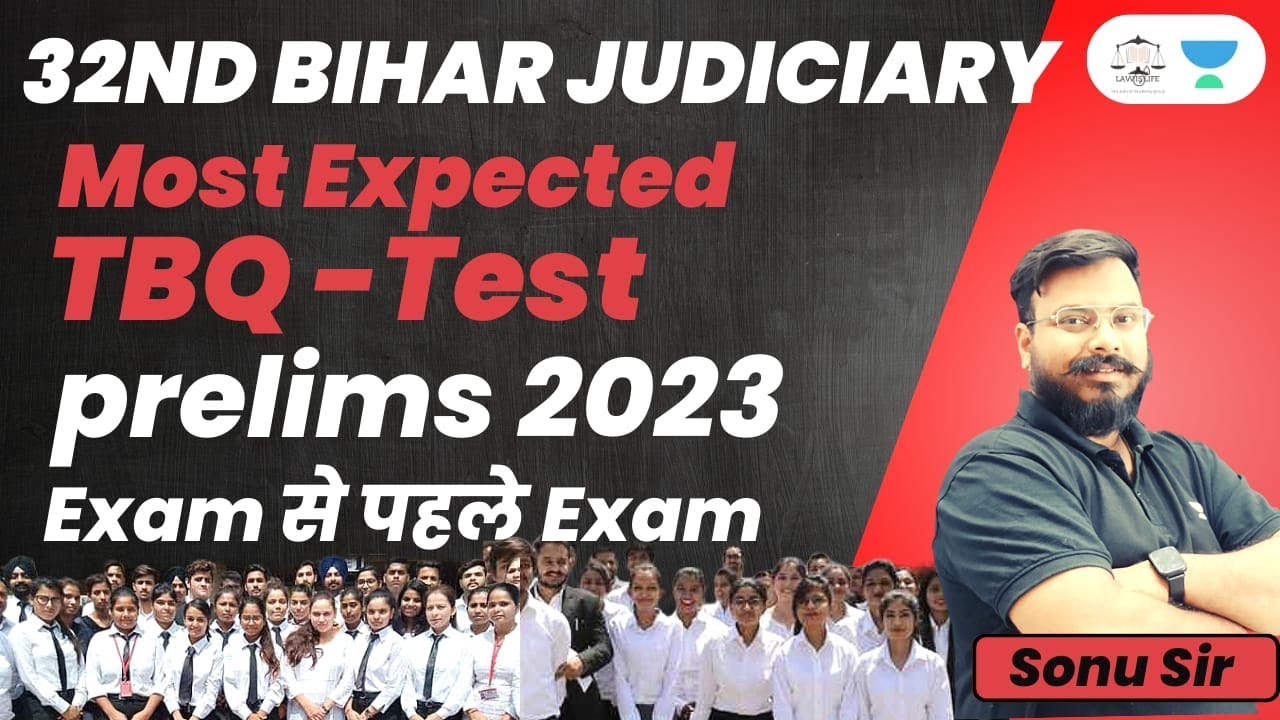 32nd  Bihar Judicial Exam |  BJS Pattern | 150 Most Expected Full MCQs Test | In Sonu Sir Style