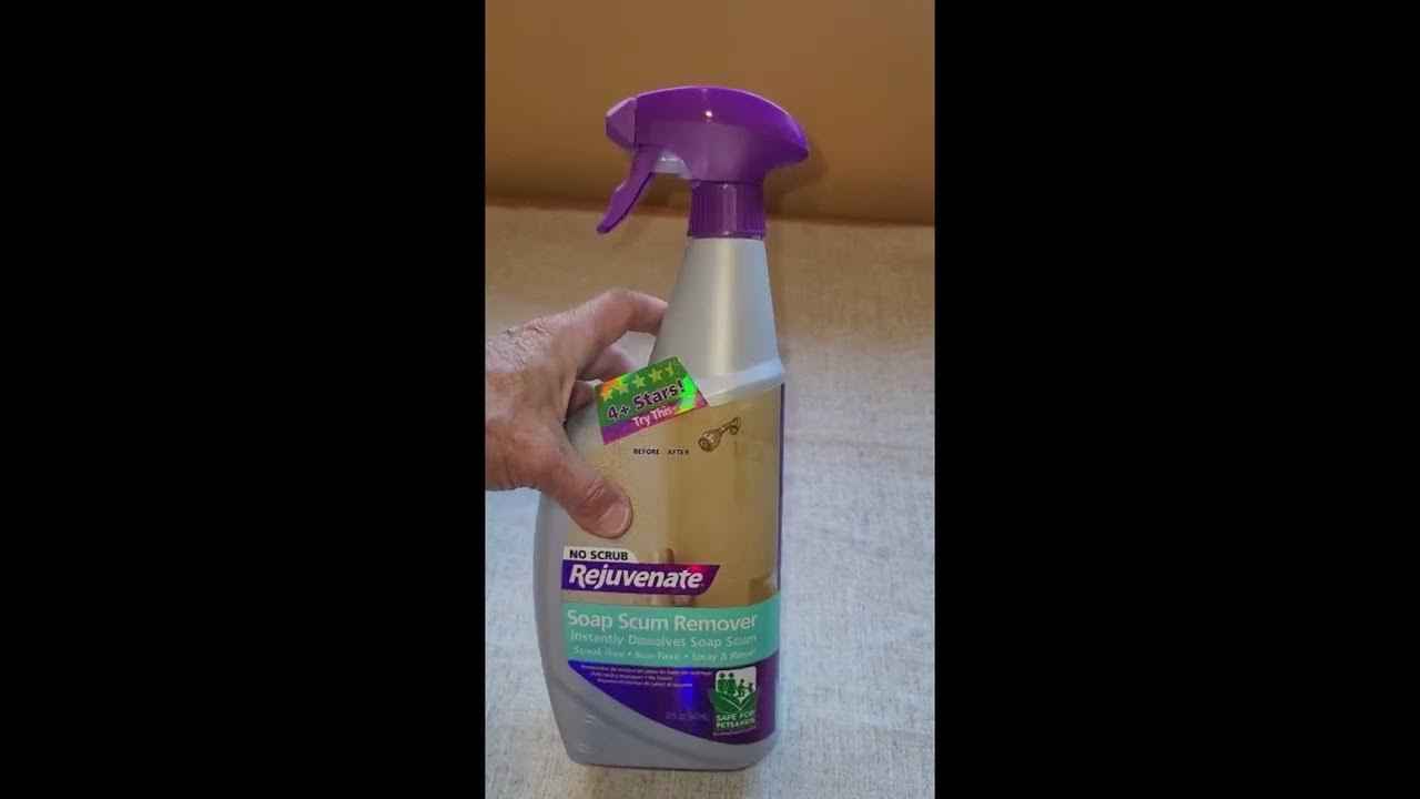 Rejuvenate Soap Scum Remover Review NO SCRUBBING NEEDED YouTube