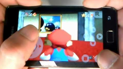 N64oid (N64 emulator) Android App on Samsung Galaxy S2 Super Mario 64