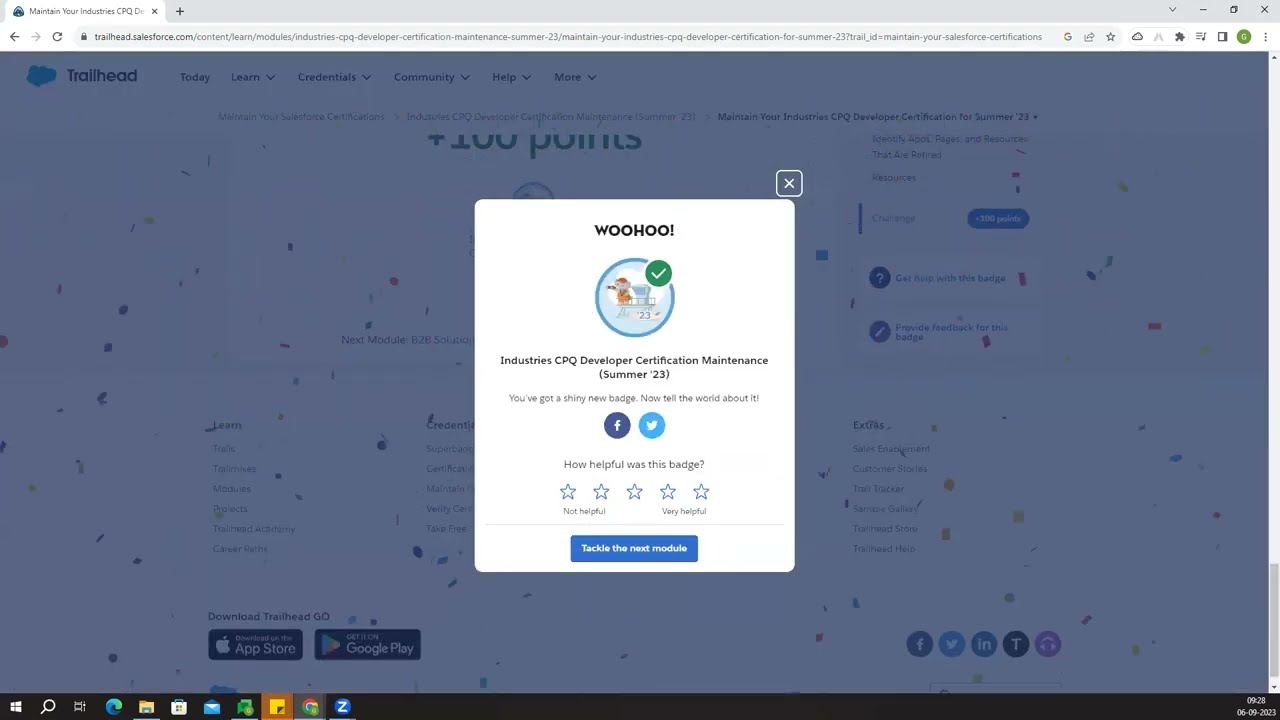 industries CPQ developer certification maintenance (summer '23) 