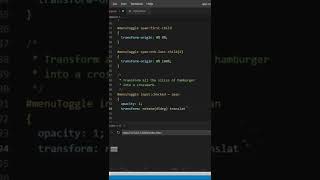 ASMR Programming - Animated Hamburger Menu