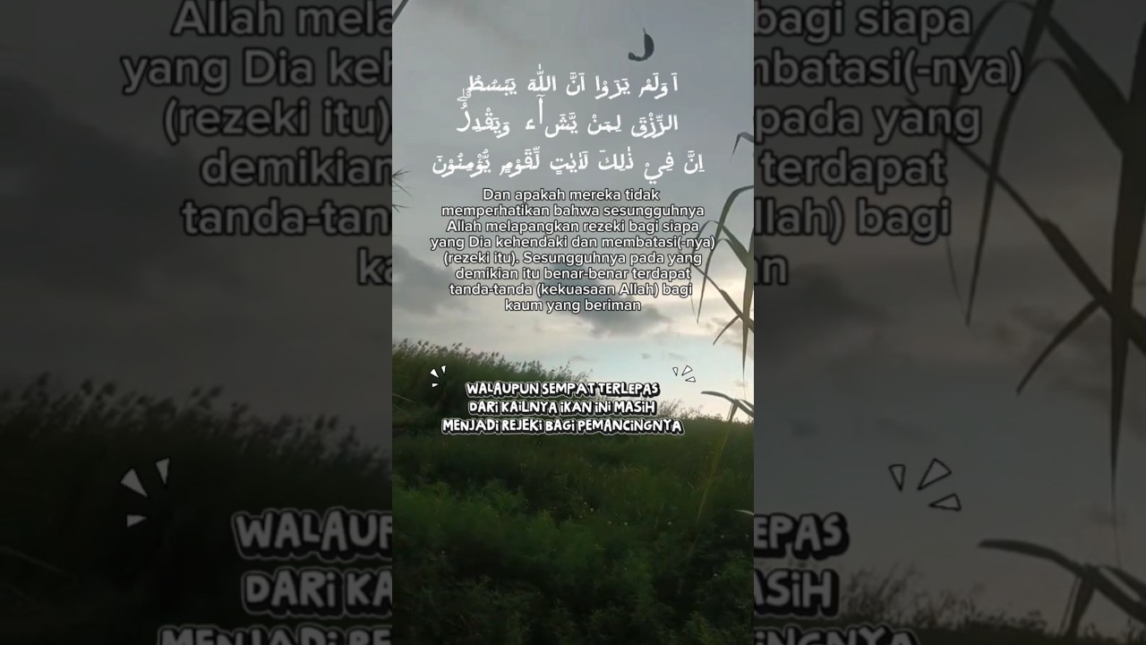 QS Ar Rum Ayat 37 // Rejeki ikan bagi pemancingnya #nasehat #alquran #pengingatdiri