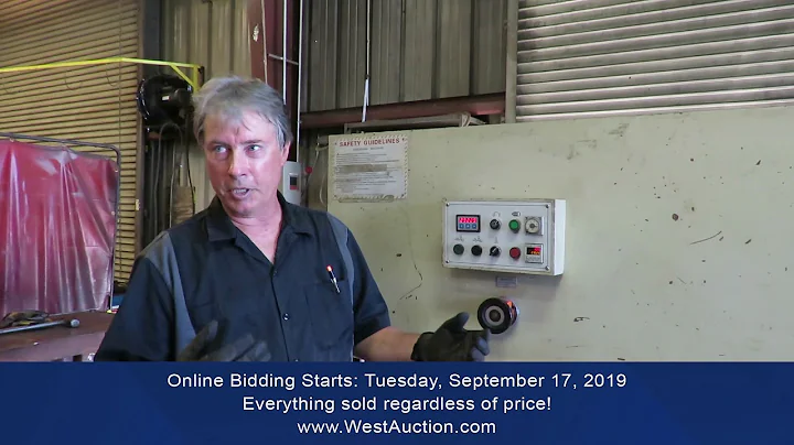 Online Auction: U.S. Industrial Machinery US 1050 10' Shear