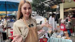 LIVE - Street Cafe with PloySai Coffee Lady Bangkok Thailand - Ploy Sai - Thai Street Food
