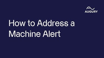 How to Address an Augury Machine Alert