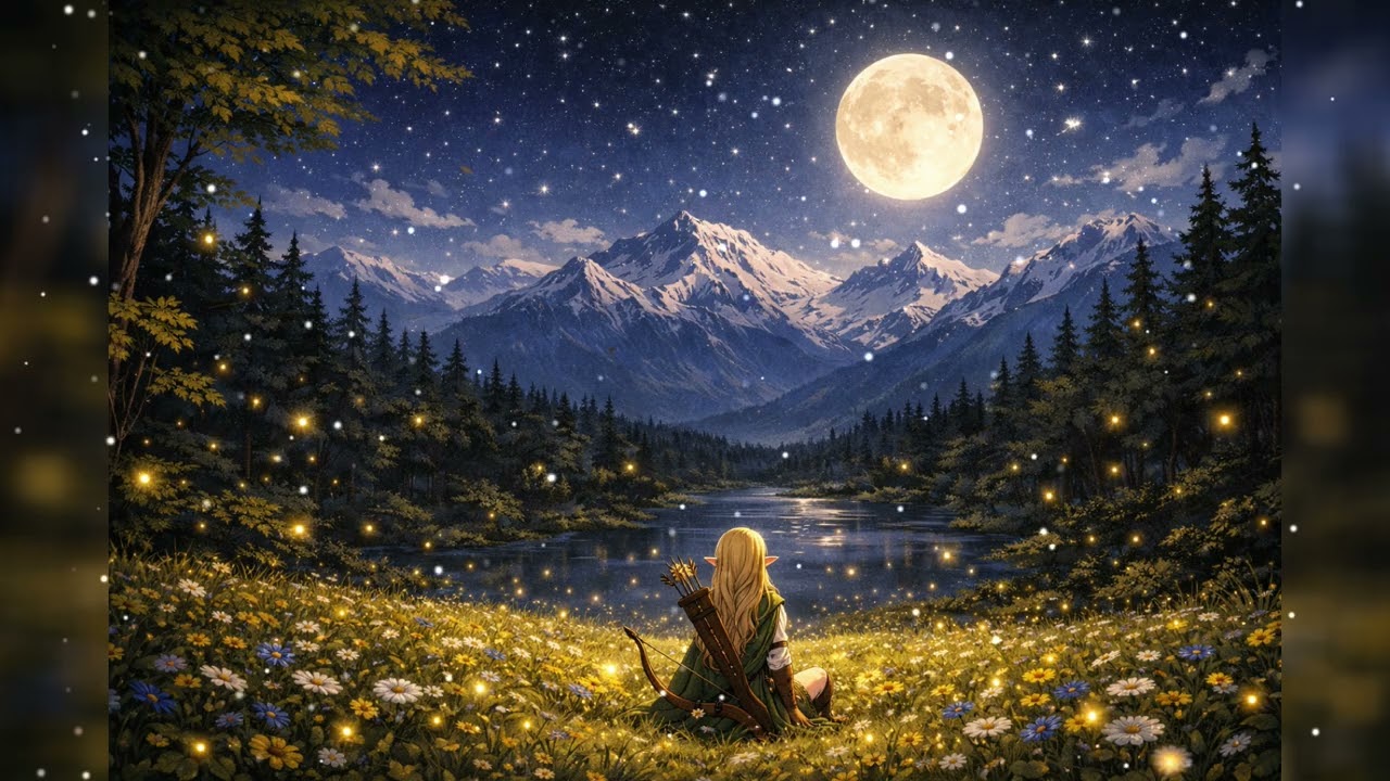 Moonlit Elven Dreams 🌙 | Peaceful Fantasy Music for Chilling