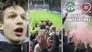 ABSOLUTE SCENES IN AWAY END AS HEARTS SMASH HIBERNIAN *KICKS OFF*