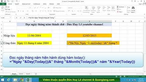 Cách đọc ngày tháng năm thành chữ trong Excel