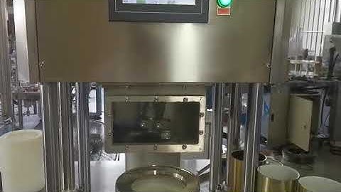 Semi automatic vacuum can seaming machine with nitrogen flushing double rooms