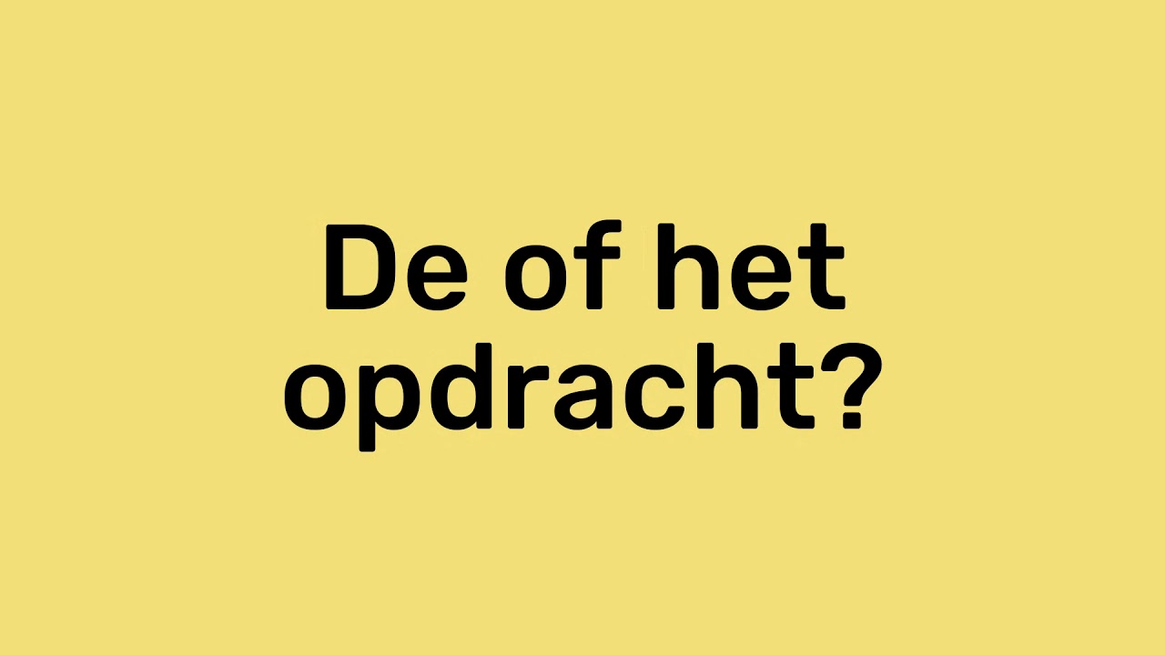 De of opdracht? Welk juist? - YouTube