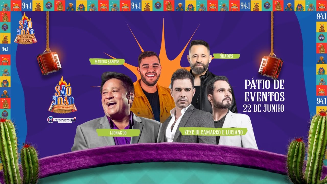 SÃO JOÃO DE CARUARU AO VIVO 22/06/2025 -JUARES -MATEUS SANTOS - LEONARDO - ZÉZE DI CAMARGO E LUCIANO