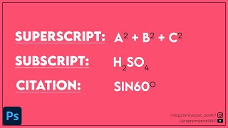 Photoshop Superscript | Subscript in Photoshop | Photoshop Superscript Text | photoshop tutorial |