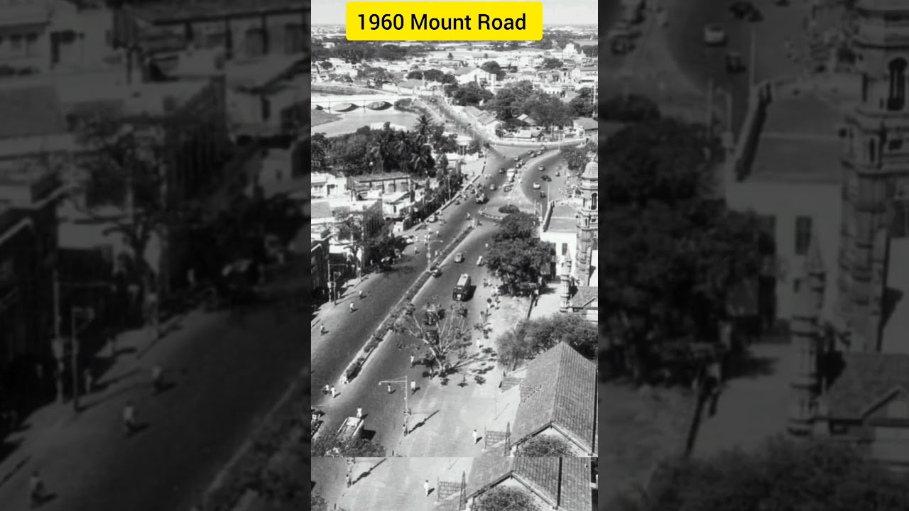 Mount road 1960 Anna Nagar Marina beach Chennai Tamilnadu Madras India traffic vintage photos tnagar