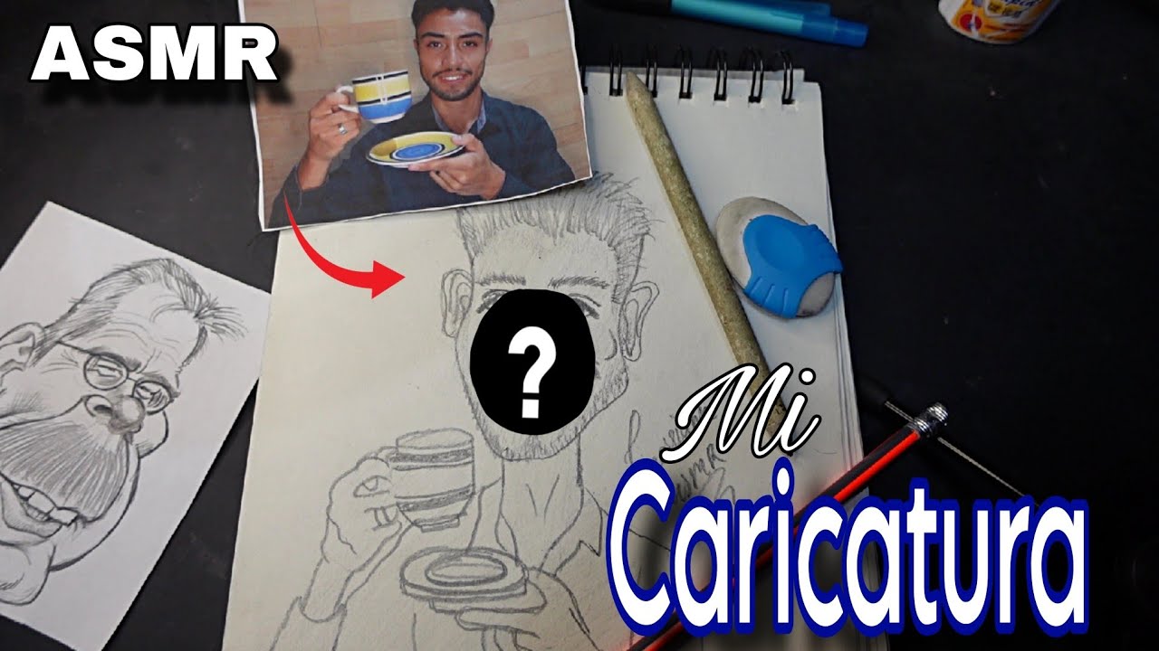 ASMR | DIBUJANDO una CARICATURA (de mí mismo)